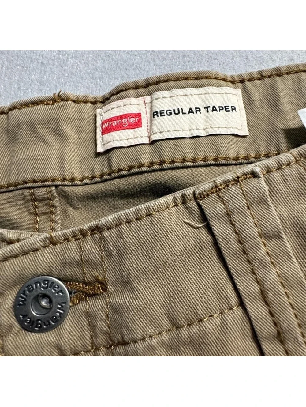 Wrangler Cargo Pants Mens 30x30 Brown Regular Taper Stretch Cotton Utility Work
